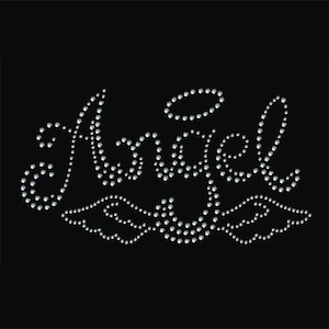 Engel Strass Transfer Bling Hot Fix Bügelbild Motiv Design Transfer TT-487