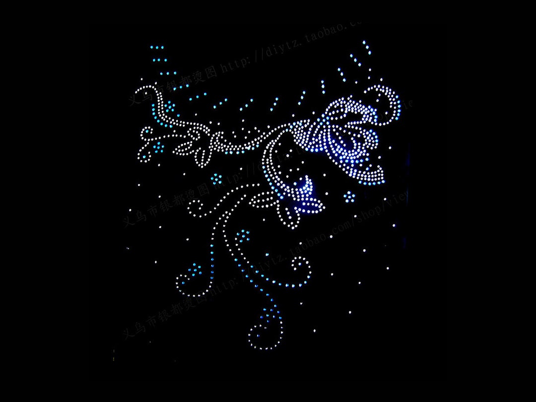 Flower Rhinestone Transfer Bling Hot Fix Iron on Patch Motif Design ...