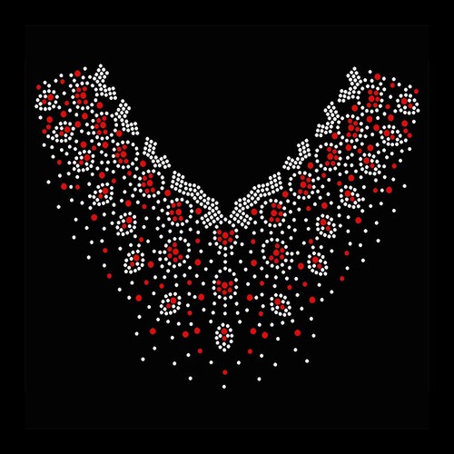 Rhinestone Transfer Bling Hot Fix Iron on Patch Motif Design | Etsy