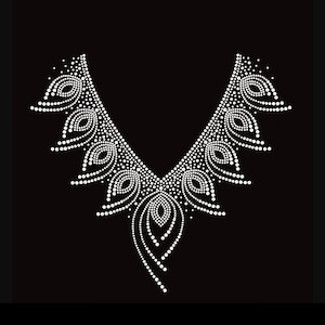 Flower Rhinestone Transfer Bling Hot Fix Iron on Patch Motif Design Transfer TT-712