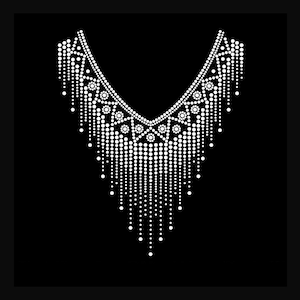 Flower Rhinestone Transfer Bling Hot Fix Iron on Patch Motif Design Transfer TT-230