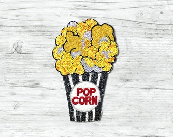 Popcorn paillettes applique fer à coudre sur patch applique tissu applique bricolage vêtement accessoires patch décoratif - YOEP0377