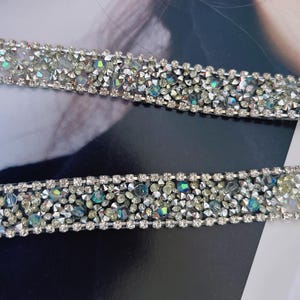 1 Yard Rhinestone Trim Crystal Chain Wedding Rhinestone Fringe Rhinestone Chain Rhinestone Trim Cup Chain Applique  RH-031