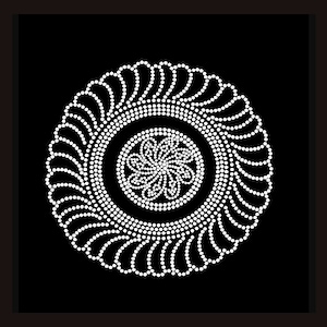 Flower Rhinestone Transfer Bling Hot Fix Iron on Patch Motif Design Transfer TT-655