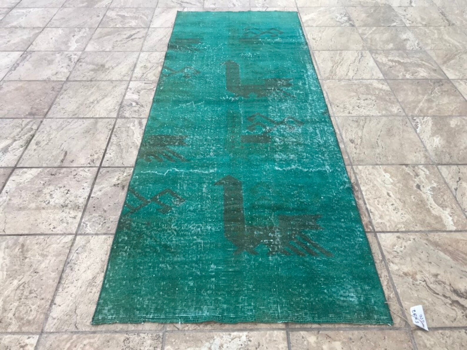 Green Runner Vintage Rug Green Rugkilim Rugturkısh Etsy
