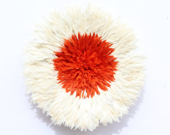 Large Juju Hat - Ivory + Orange