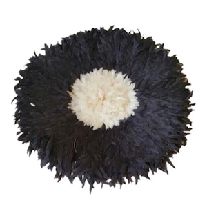 Juju Hat - Black with Cream Center