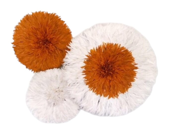 Juju Hat Collection - Ivory + Orange Set of 3