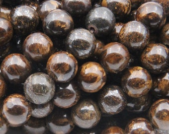 Natural Bronzite Round Bead,Polished Bright 6mm/8mm/10mm DIY Jewlery Making,Wholesale Jewelry Round Bead,Gemstone Round Bead.