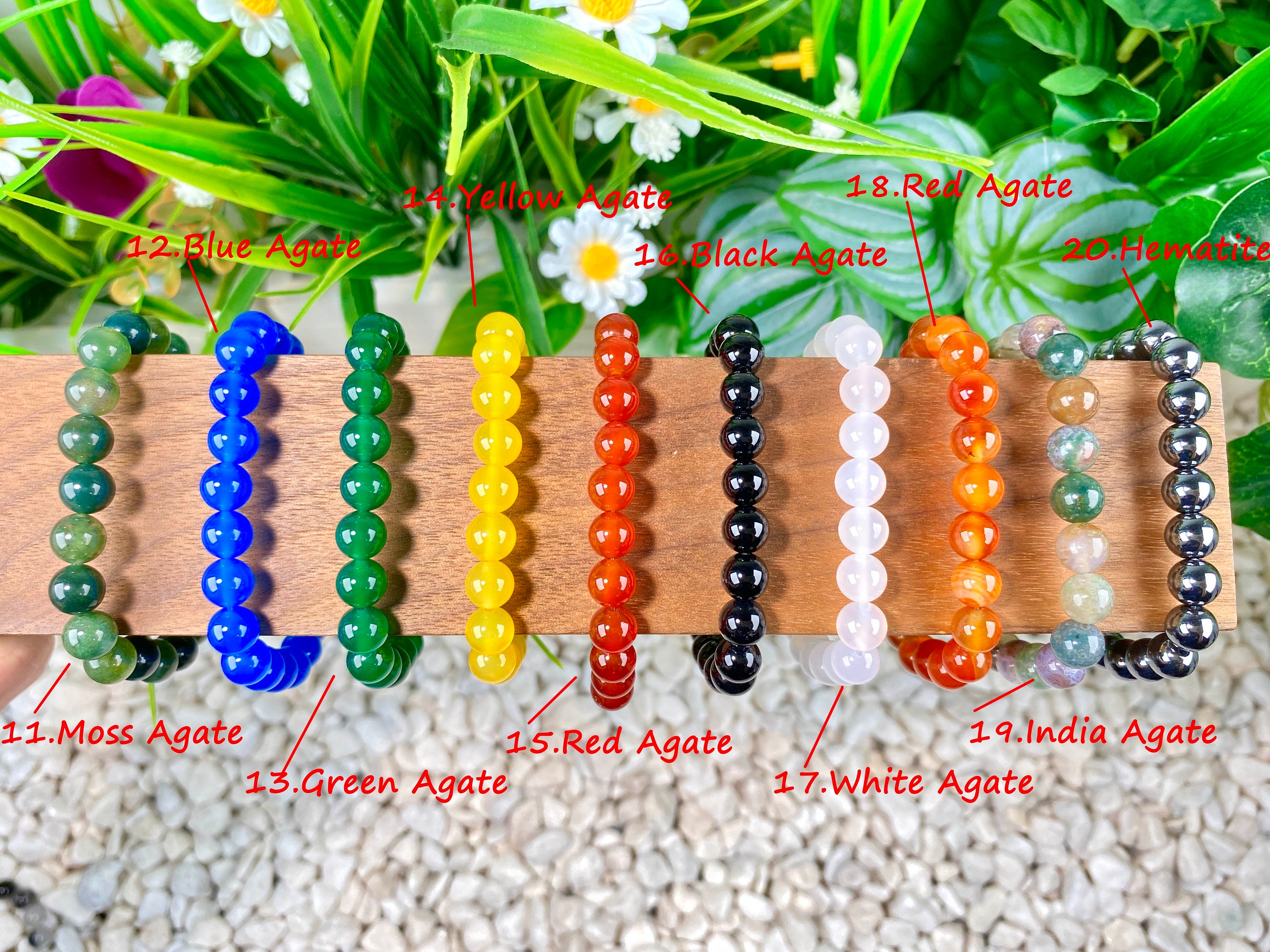 Natural Crystal Bracelet,6mm/8mm/10m Round Gemstone Bracelet Natural Crystal Bracelet,6mm/8mm/10m Round Gemstone Bracelet