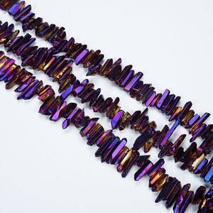 15.9 inch Natural Crystals Quartz Point Beads,High Quality Raw Polish Crystals Point Beads,Top Drilled Crystals Gemstone Beads.Jewelry Beads