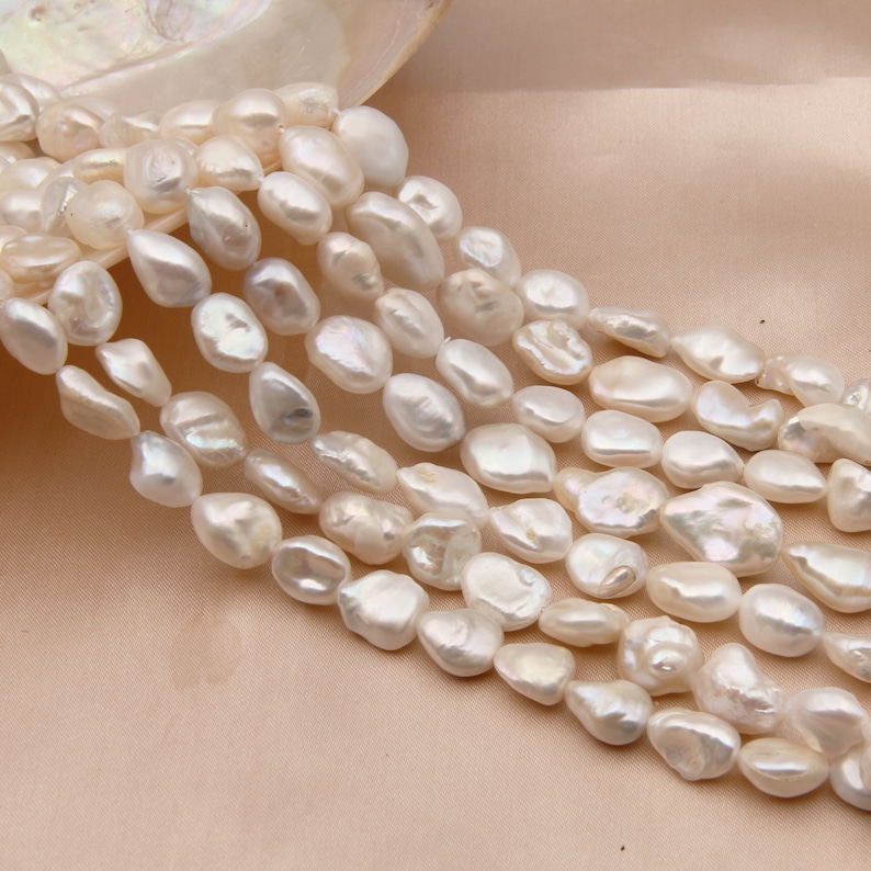 Freshwater Pearl Charms Irregular Beads,White Pearls Beads,Cultured Pearl Beads,Genuine Freshwater Pearls,Good Quality Wedding Pearls Beads.