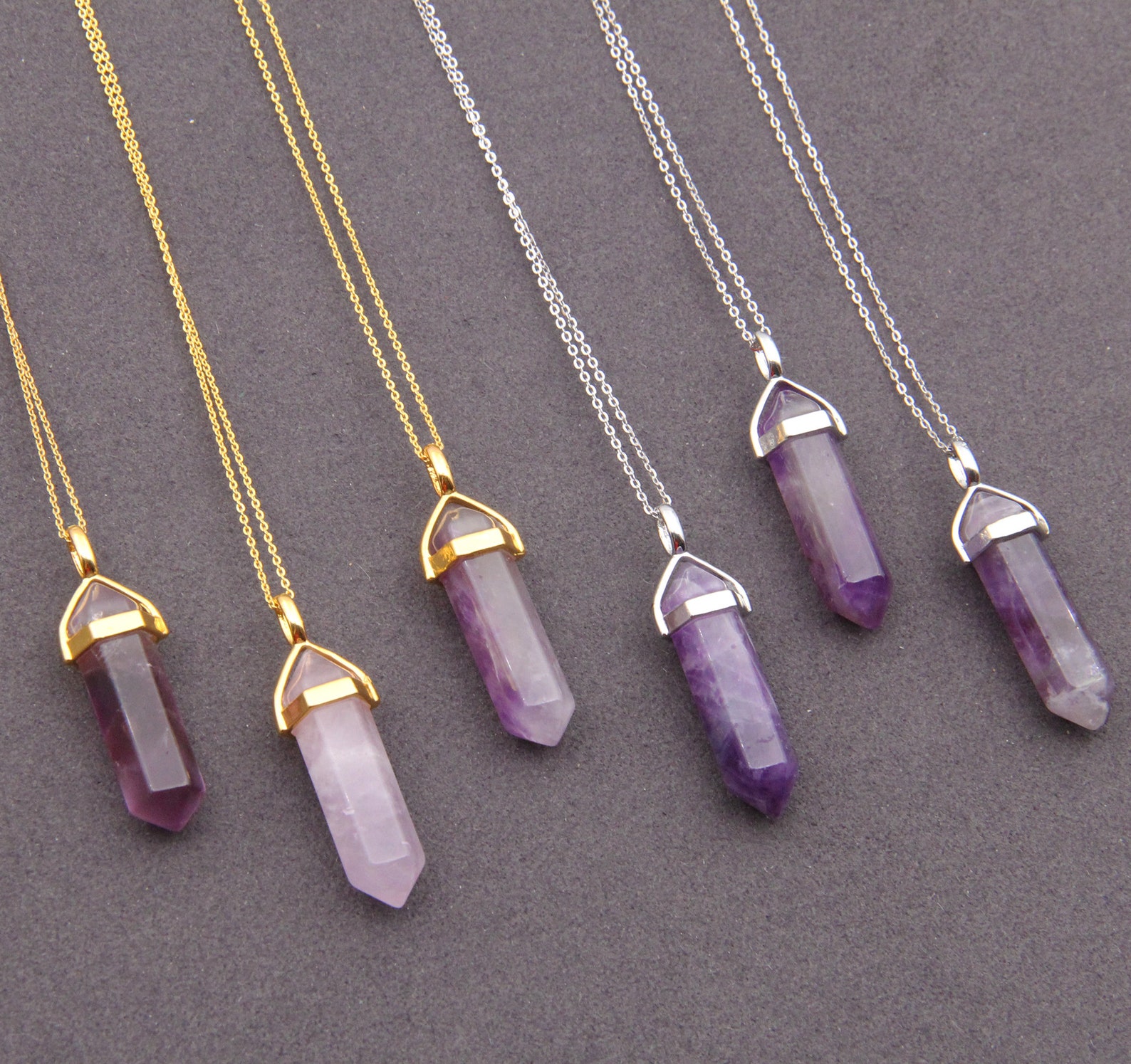 Amethyst Necklace,healing Amethyst Necklace Pendants,crystals Necklace