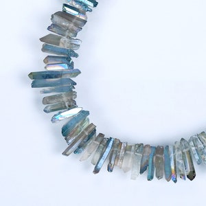 Natural Crystal Quartz Point Beads.Mysterious Crystal Quartz Point.Bright Crystal Beads.Good Quality Crystal Point Beads.Top Drilled Beads.