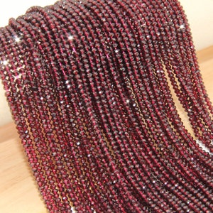 AAA Natural Rhodolite Garnet Rondelle Faceted Beads,2x3mm/2.5x4mm Make Jewelry Beads,Semi Precious Stone Beads,Wholesale Beads,Gemstone Bead