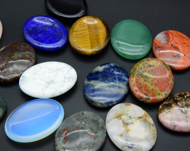 27 Kinds Of Worry Stone,Crystal Worry Stone,Big Healing Crystal,Rose Quartz/Crystal/Lapis Lazuli/Opal/Agate Worry Stone,Chakra Worry Stone. image 10