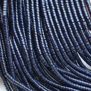 2x3/2x4MM Blue Goldstone Rondelle Beads,Heishi Gemstone Beads,Jewelry Making Beads,Wholesale Loose Beads,For Bracelet Beads/Necklace Beads.