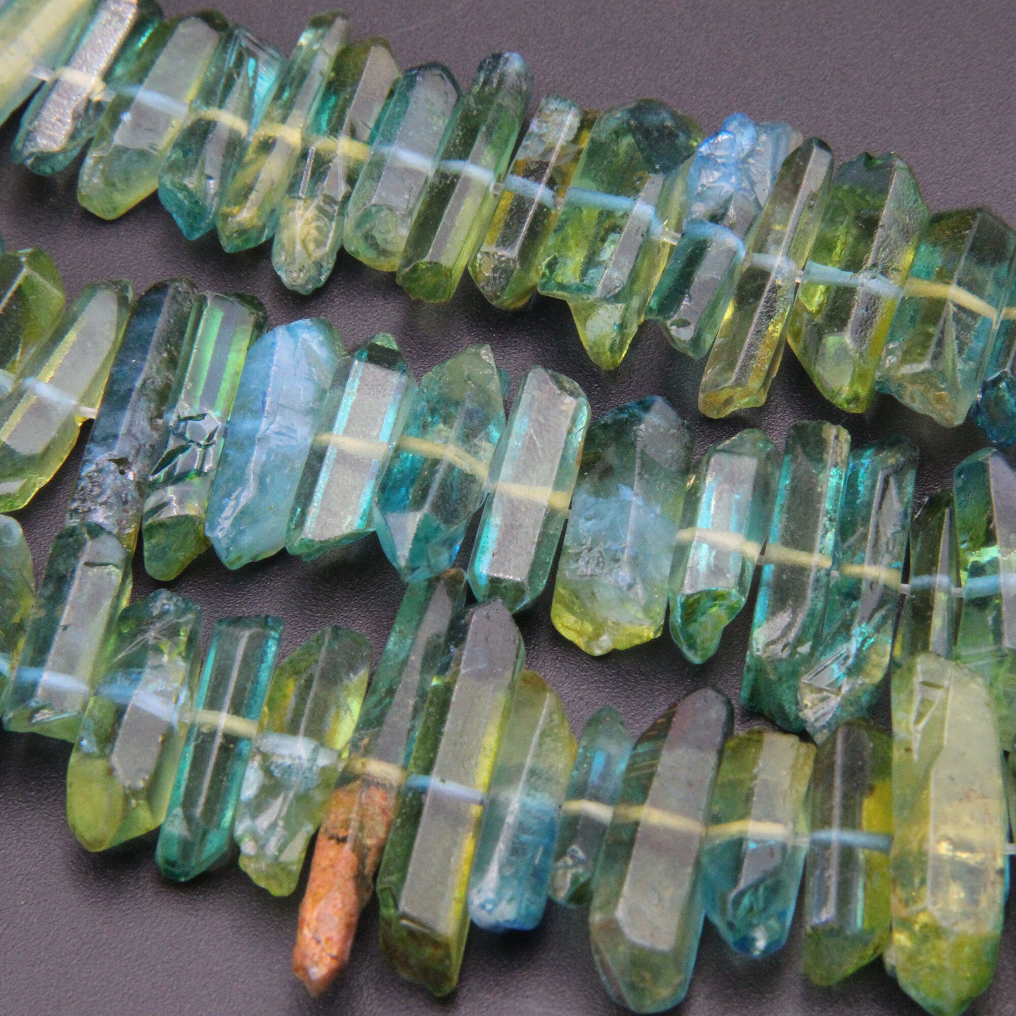 8 Inch Green Crystals Quartz Point Beadspolish Crystals Etsy