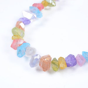 Natural Crystal Quartz Point Beads.Mix Color Crystal Quartz Point.Bright Crystal Beads.High Quality Crystal Point Beads.Center Drilled Beads