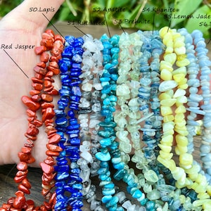 32 Inches Natural Crystal Chip Beads,710 Chip Beads,For Jewelry Making Beads,Healing Crystal Beads,Gemstone Freeform Chip Nugget Beads. zdjęcie 8