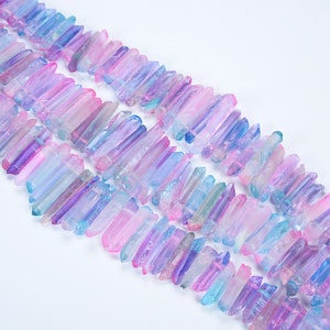 15.9 Natural Crystals Quartz Point Beads,Crown Crystals Tower Beads,Top Drilled Crystals Beads,Jewerly Crystals Gemstone Beads.Rough Crystal