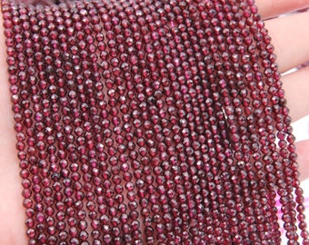 2mm 3mm 4mm natürliche Rhodolit Granat Halb kostbare Runde Facettierte Stein.Loose Perlen, hohe Qualität Granat facettierten Edelstein Schmuck Perlen.