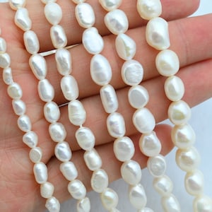 Nugget Pearl Beads,White Pearl,4~5/5~6/6~7/7~8/8~9/9~10MM Freshwater Pearl Beads,Loose Pearl,Seed Pearl,Natural Pearl,Luster Pearl Jewelry.