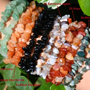 48 Kinds Of Chip Bracelet,Healing Braclet,Stretchy Chip Beads Bracelet,Crystal/Rose Quartz/Amethyst/Malachite More Bracelets,For Her Gift. image 7
