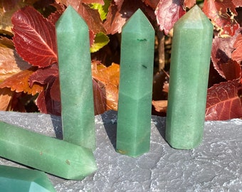 Natural Green Aventurine Tower,Crystal Tower,Quartz Point Tower,Home Decor Tower,Energy Crystal Tower,3.5~4 Inches Height.