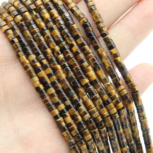 2x3MM/2x4MM Tiger Eyes Stone Rondelle Beads,For Diy Making Beads,Wholesale Gemstone Beads,Polished Bracelet Beads/Necklace Beads.
