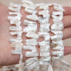 10~15MMX15~18MM Freshwater Pearl Beads,White Pearls Beads,Cultured Pearl Beads,Genuine Freshwater Pearls,Good Quality Wedding Pearls Beads.
