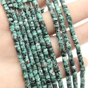 2x3MM/2x4MM African Turquoise Rondelle Beads,For Diy Making Beads,Wholesale Gemstone Beads,Polished Bracelet Beads/Necklace Beads.