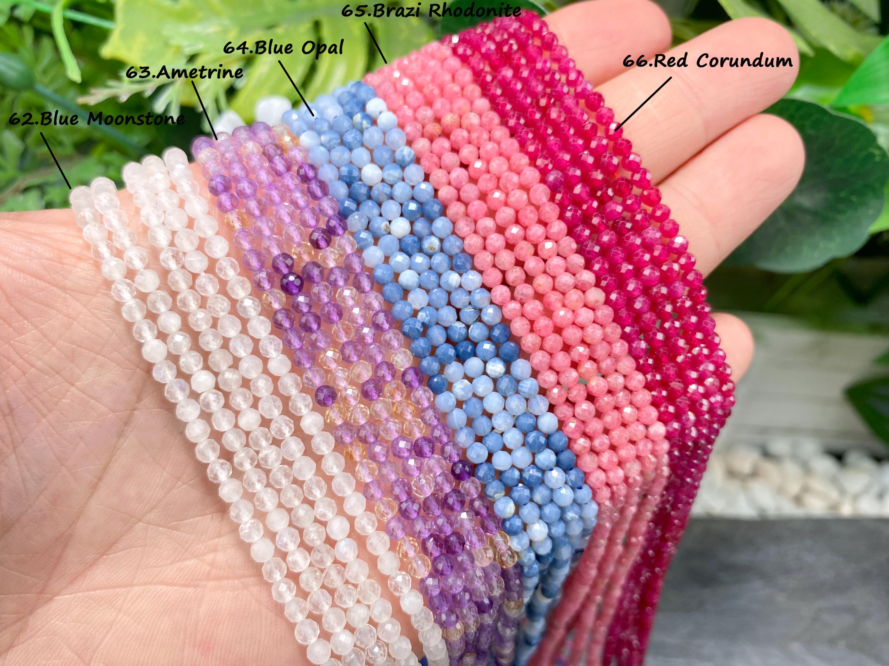 Natural Faceted Crystal Beads,2mm/3mm/4mm Gemstone Faceted Beads