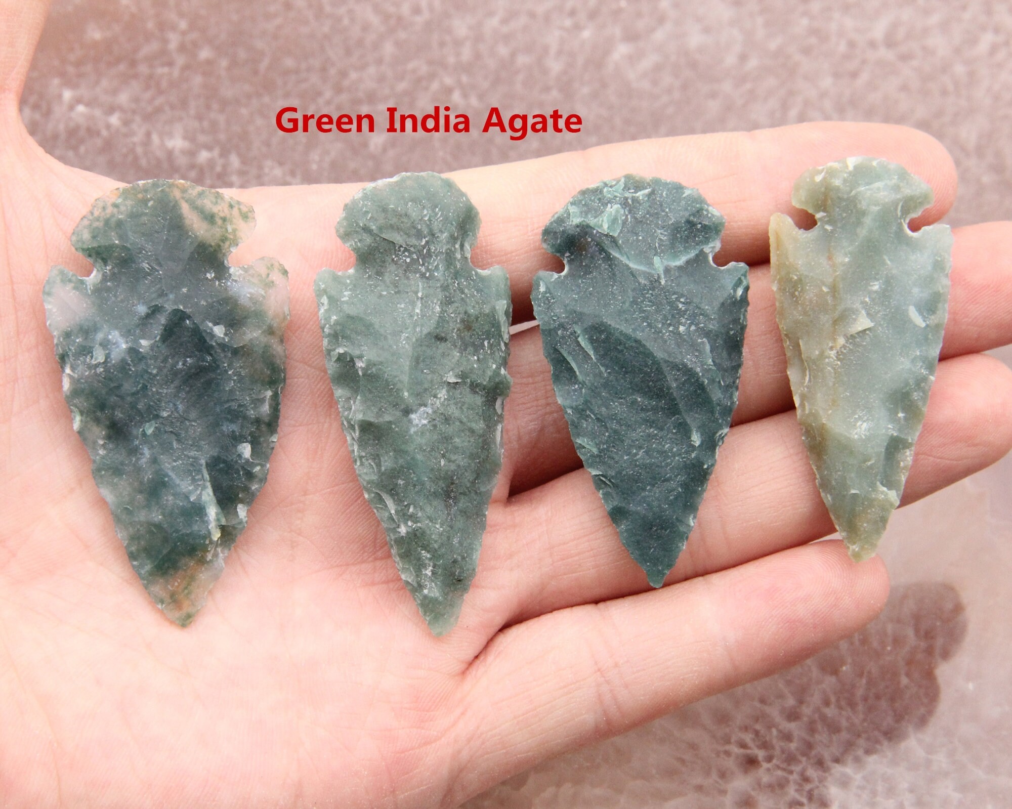 2 Inches Crystal Arrowheadssmall Agate Arrowheads.clear Etsy