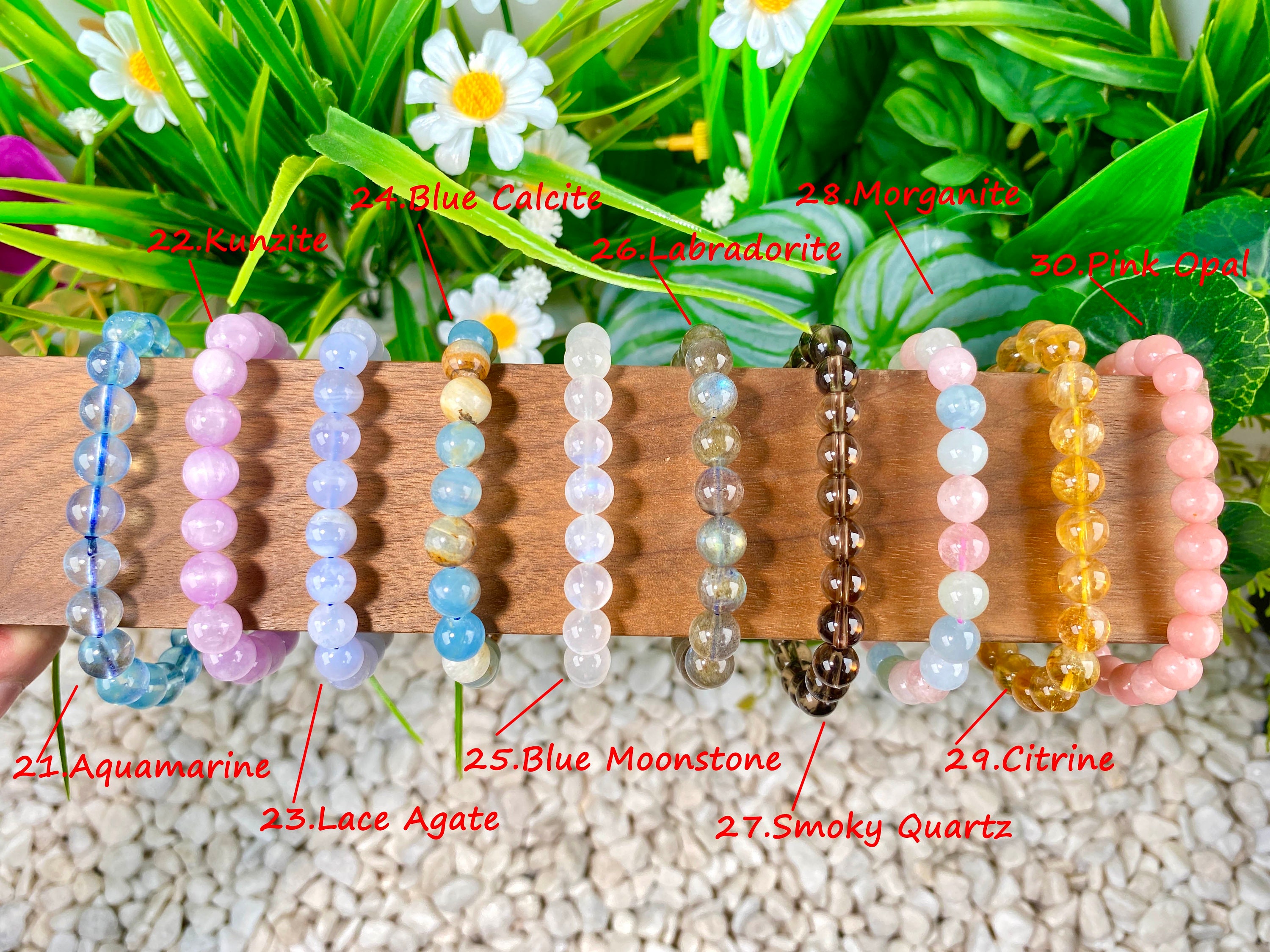 Natural Crystal Bracelet,6mm/8mm/10m Round Gemstone Bracelet Natural Crystal Bracelet,6mm/8mm/10m Round Gemstone Bracelet