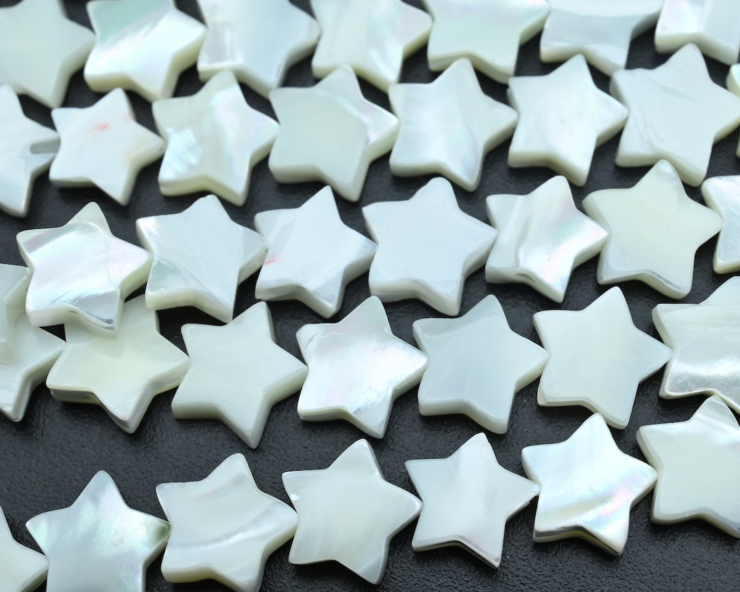 Shell Pearls Star Natural White Shell 10MM Star Beads,mother of Pearl Shell Beads,for ...