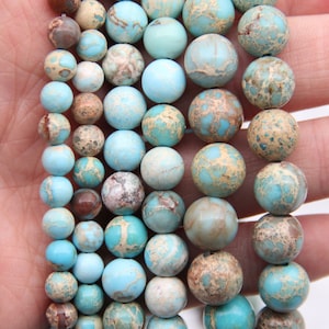 Blue Imperial Jasper Beads,Round Imperial Jasper Beads,Sea Sediment Imperial Jasper Beads,Wholesale Gemstone Beads,4mm/6mm/8mm/10mm Beads.