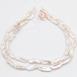 7~9x18~25mm Freshwater Pearl Beads,Natural White Pearl Beads.Seed Loose Pearl Full Strand Beads,Irregular Shape Pearl Beads,Wholesale Pearl