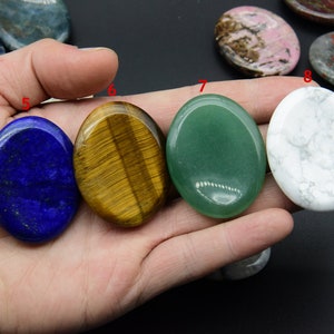 27 Kinds Of Worry Stone,Crystal Worry Stone,Big Healing Crystal,Rose Quartz/Crystal/Lapis Lazuli/Opal/Agate Worry Stone,Chakra Worry Stone. image 4