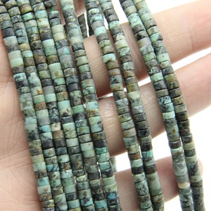 2x3MM/2x4MM African Turquoise Rondelle Beads,For Diy Making Beads,Wholesale Gemstone Beads,Polished Bracelet Beads/Necklace Beads.