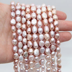 8~9mm Freshwater Pearl Beads,Lavender Pearl,Nugget Fresh Water Pearl,Loose Natural Pearl Beads,Luster Pearl,Wedding Pearl Bead,Pearl Jewelry