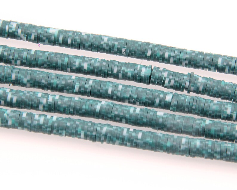 Green Vinyl Heishi Beads,4mm6mm8mm Vinyl Beads,Polymer Clay African Vinyl Disc Beads,Wholesale Vinyl Heishi DIY Making Jewelry Beads