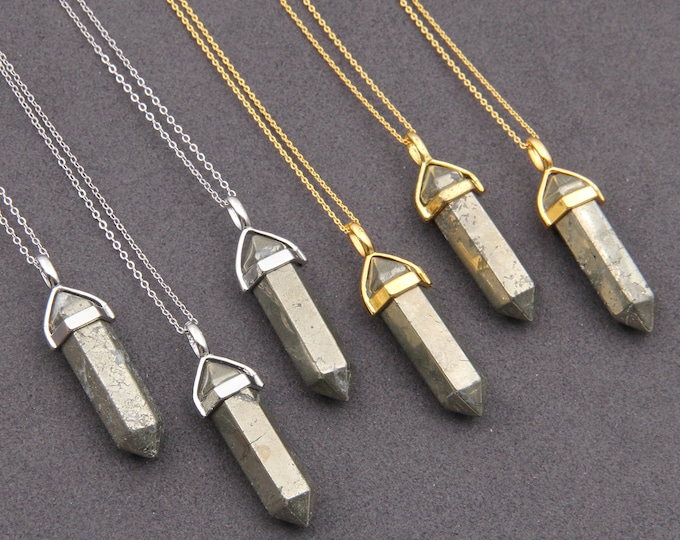 Pyrite Necklace,Pyrite Pendant,Natural Pyrite Necklace Pendant,Wholesale Gemstoen Pendant,Jewelry Pyrite Necklace,Boho Necklace Pendant.
