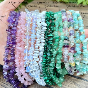 32 Inches Natural Crystal Chip Beads,710 Chip Beads,For Jewelry Making Beads,Healing Crystal Beads,Gemstone Freeform Chip Nugget Beads. zdjęcie 2