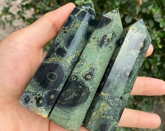 Naturalna wieża z kryształu Kambaba Jasper Point. Wieża Obeliskowa. Punkt, różdżki kryształowe, wieża Obeliskowa, kryształ leczniczy, wieża dekoracyjna do domu, prezent dla niej.
