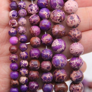Purpel Imperial Jasper Beads,Round Imperial Jasper Beads,Sea Sediment Imperial Jasper Beads,Wholesale Gemstone Beads,4mm/6mm/8mm/10mm Beads.