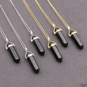 Black Obsidian Necklace,Charms Obsidian Pendant,Wholesale Gemstoen Necklace Pendant,Good Quality Obsidian Necklace,Jewelry Boho Necklace.