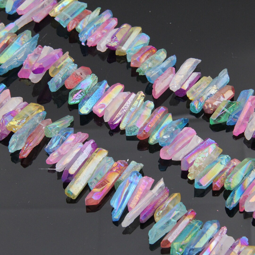 Mix Color Crystal Point Bead,crystal Necklace Bead,quartz Point Stone