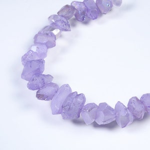 Perline di colore di quarzo naturale.Purple Crystal Quartz Point.Bright Crystal Beads.High Quality Crystal Point Beads.Center Perline trapano.