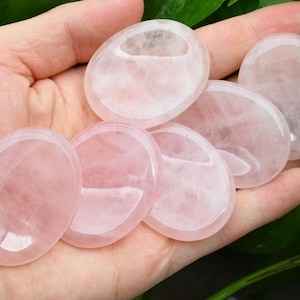 Natural Rose Quartz Worry Stone,Healing Worry Stone,Chakra Worry Stone,Size 35x45MM